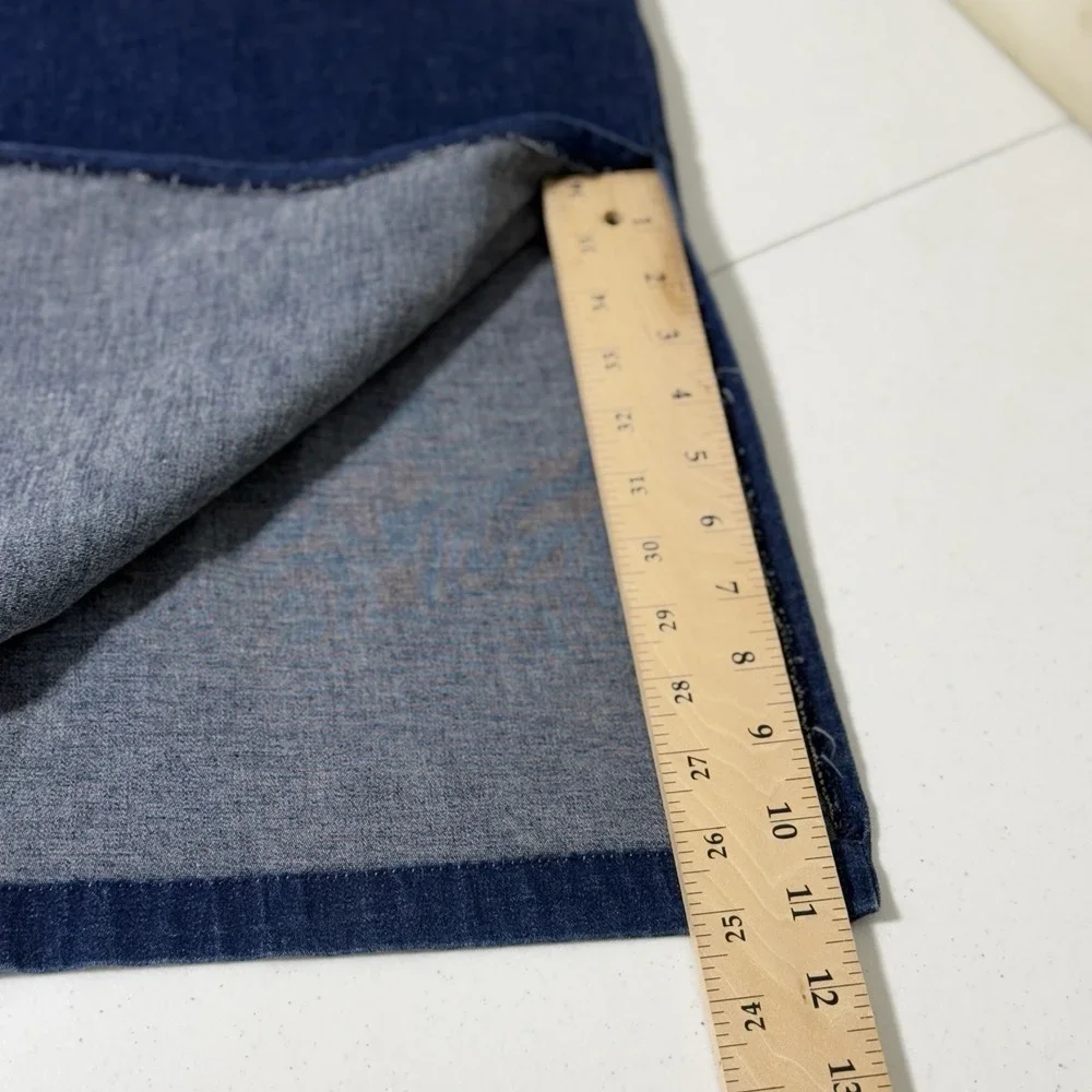 Y2K Denim Jean Maxi‎ Skirt Cargo Tie Waist Modest Casual Boho 90s Grunge Size 8